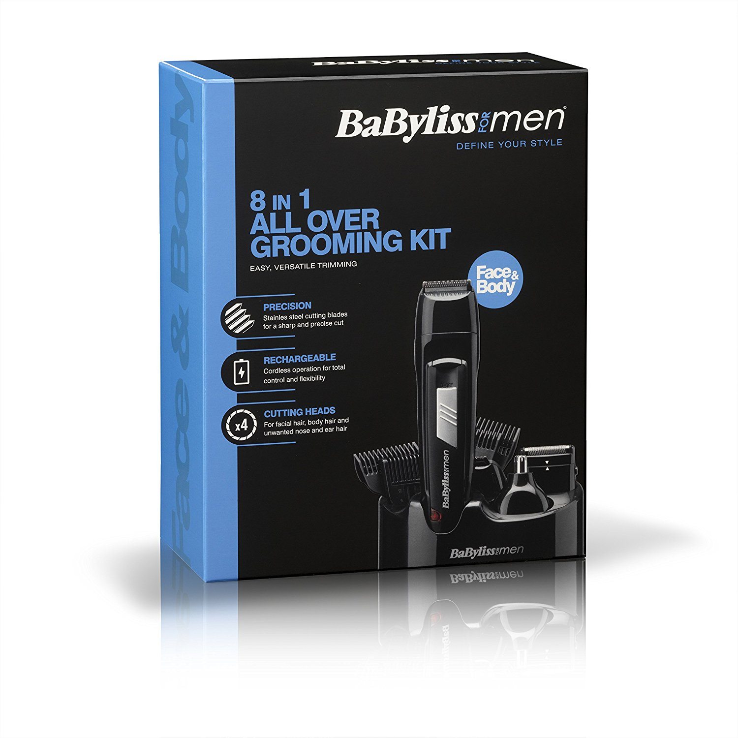 Babyliss 7056CU Cordless Rechargeable 8 In 1 All Over Grooming Kit UK Review in box