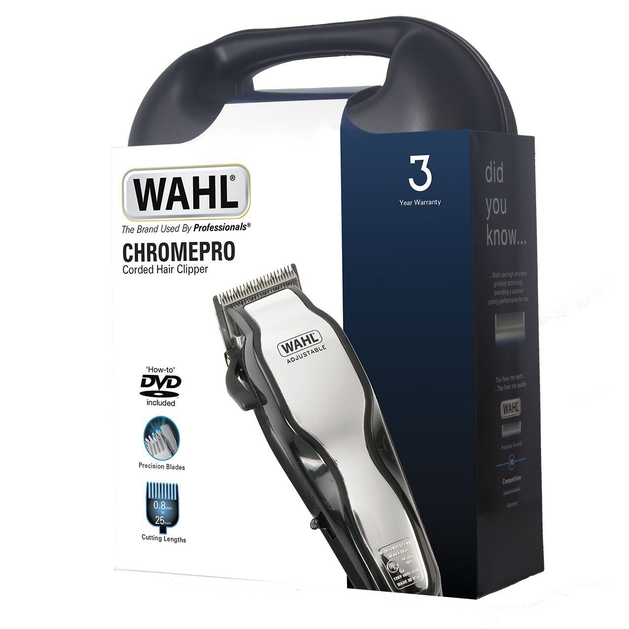 Wahl Chromepro Mains Clipper UK in the box
